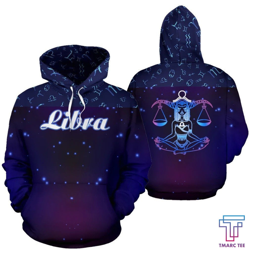 Libra Zodiac All Over Hoodie NTH