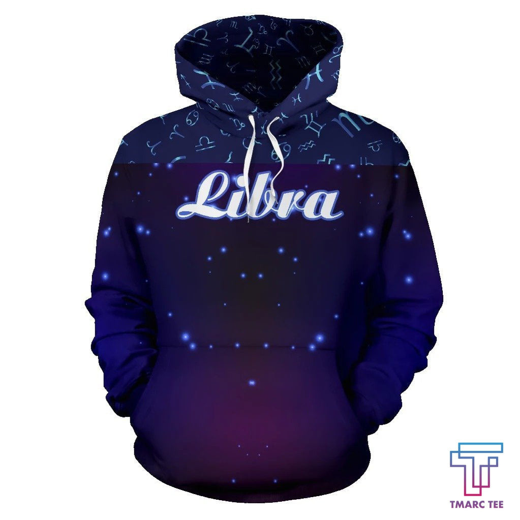 Libra Zodiac All Over Hoodie NTH