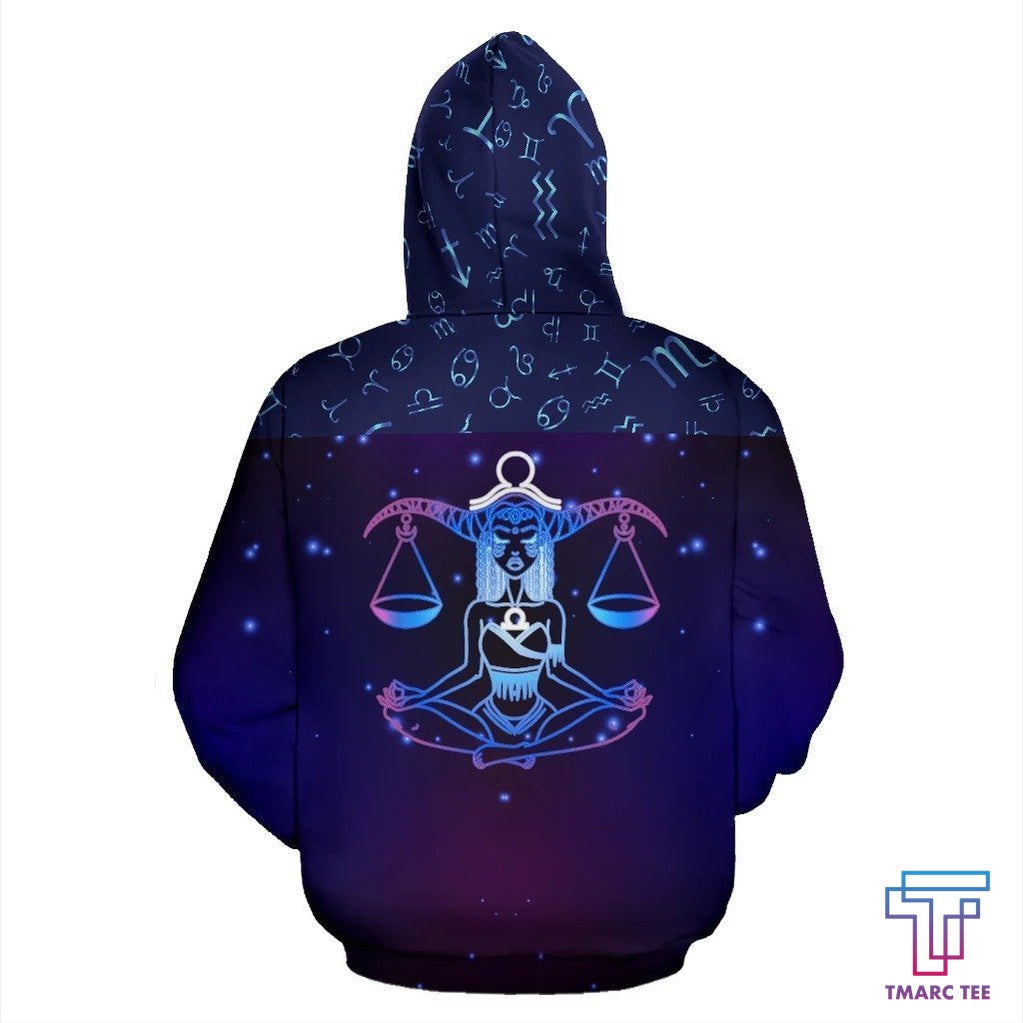 Libra Zodiac All Over Hoodie NTH