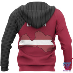 Latvia Map Special Pullover Hoodie