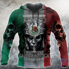 D All Over Aztec Warrior Mexican Hoodie