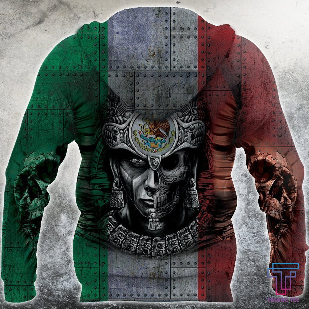 D All Over Aztec Warrior Mexican Hoodie