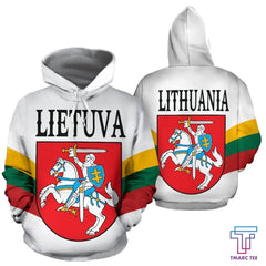 Lithuania Flag Wing White Hoodie