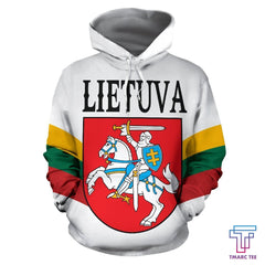 Lithuania Flag Wing White Hoodie