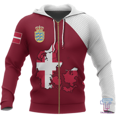 Denmark Map Special Hoodie A ZIPNNK