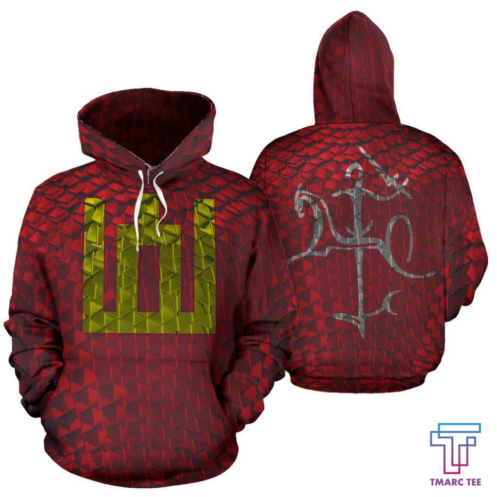 Lithuania Red Armor Hoodie