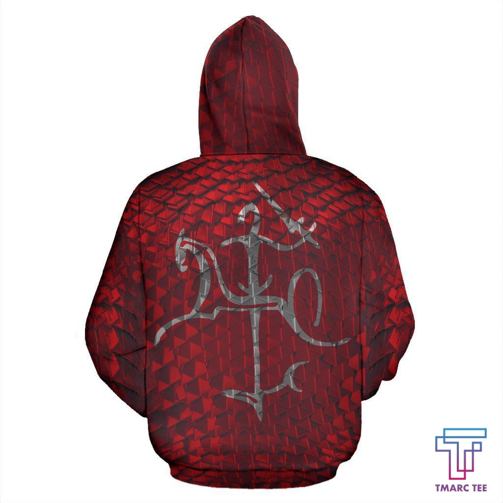 Lithuania Red Armor Hoodie