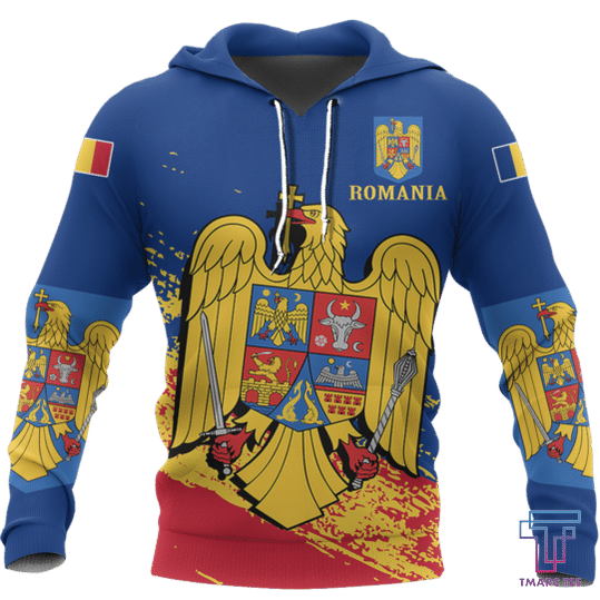 Romania Special Hoodie Blue NNK-