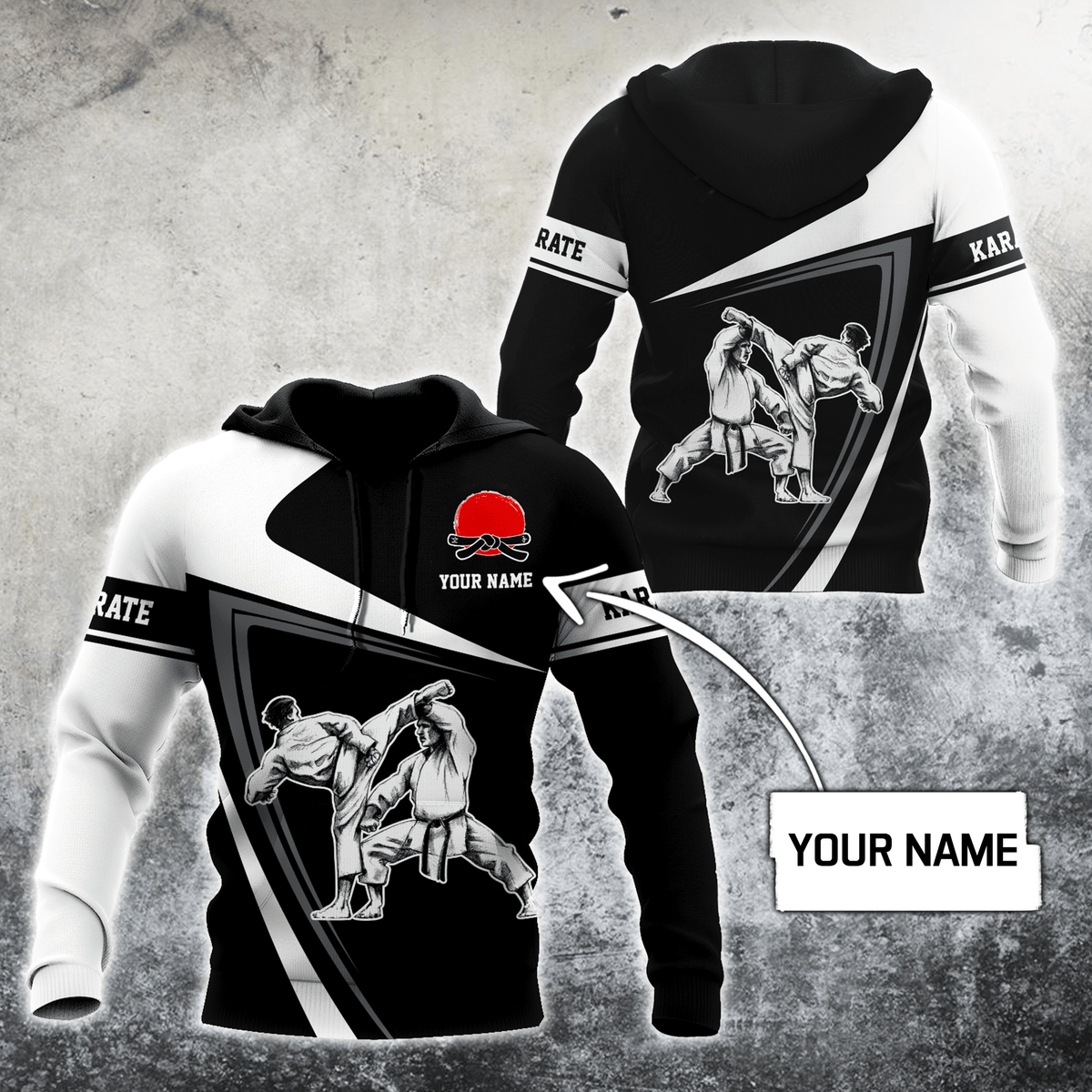 Customize Name Karate Hoodie For Men And Women MH