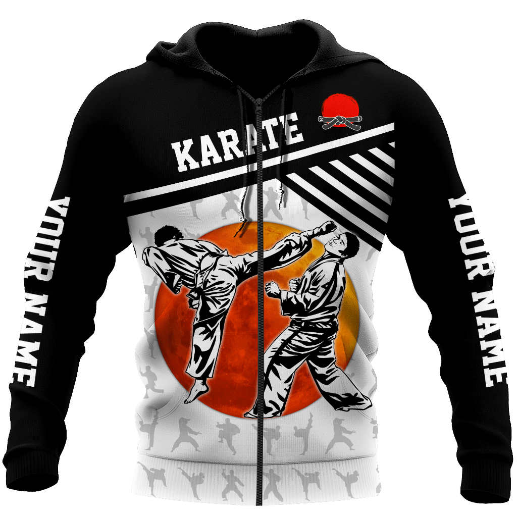 Customize Name Karate Hoodie For Men And Women MH