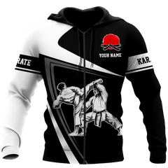 Customize Name Karate Hoodie For Men And Women MH