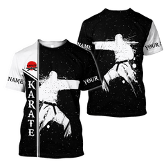 Customize Name Karate Hoodie For Men And Women TNA