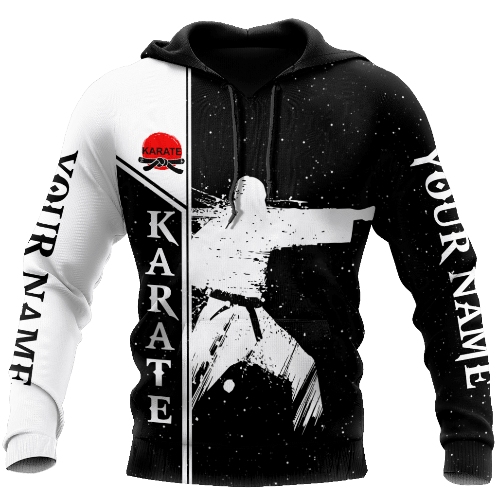 Customize Name Karate Hoodie For Men And Women TNA