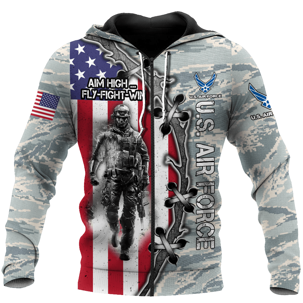 All Over Printed U.S Air Force Hoodie Pi-MEI