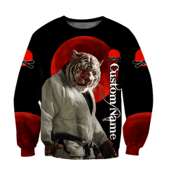 Customize Name Martial Tiger Art Hoodie For Men And Women DA