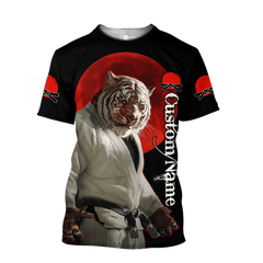 Customize Name Martial Tiger Art Hoodie For Men And Women DA