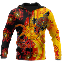 Aboriginal Australia Indigenous Lizards and the Sun shirts for men and women