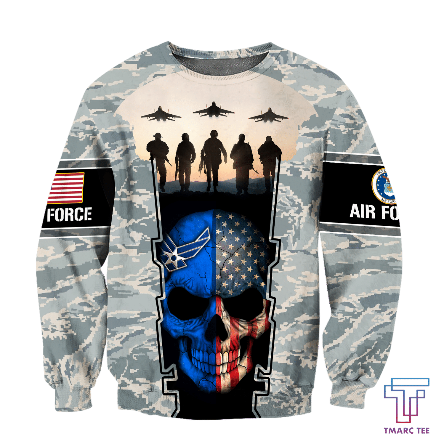 US Air Force skull d all over printed for man and women Pi PL