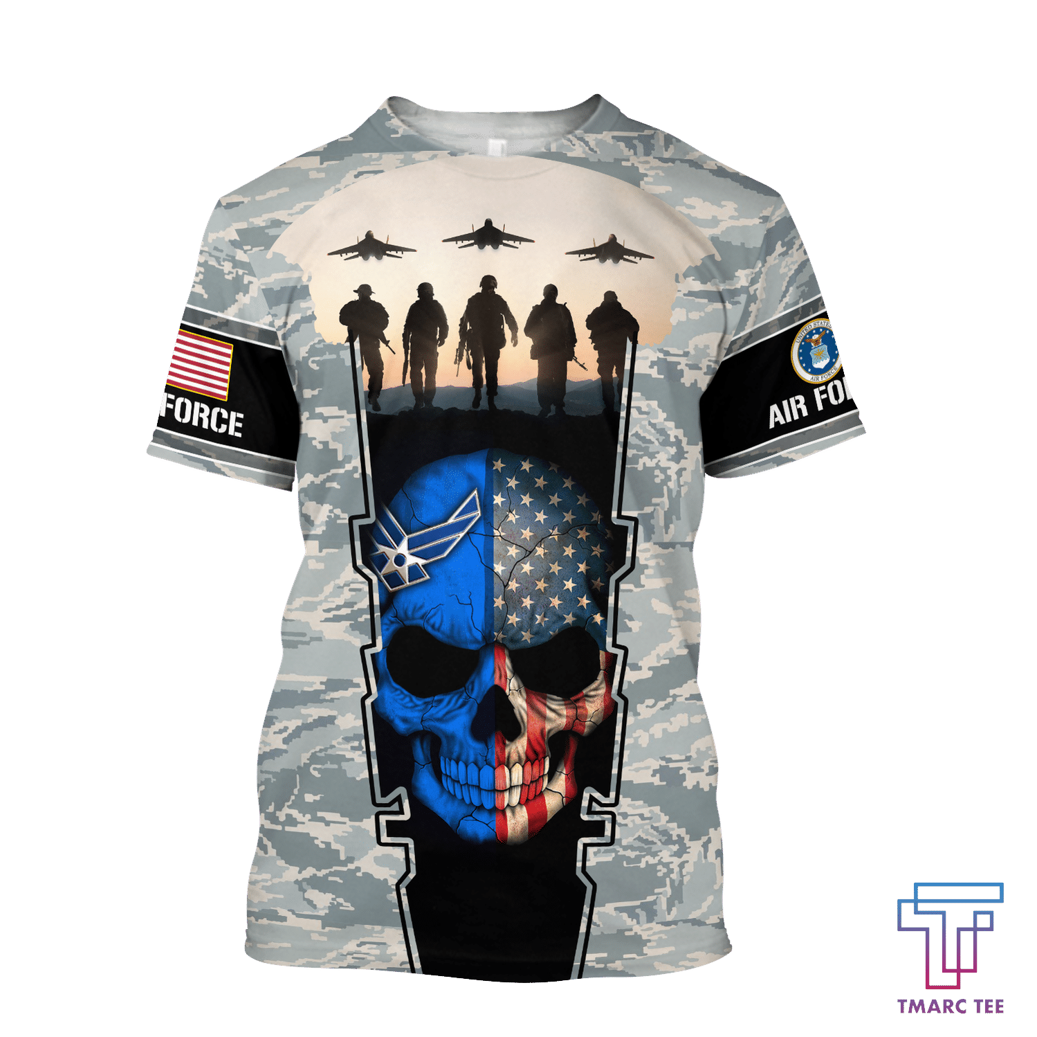 US Air Force skull d all over printed for man and women Pi PL