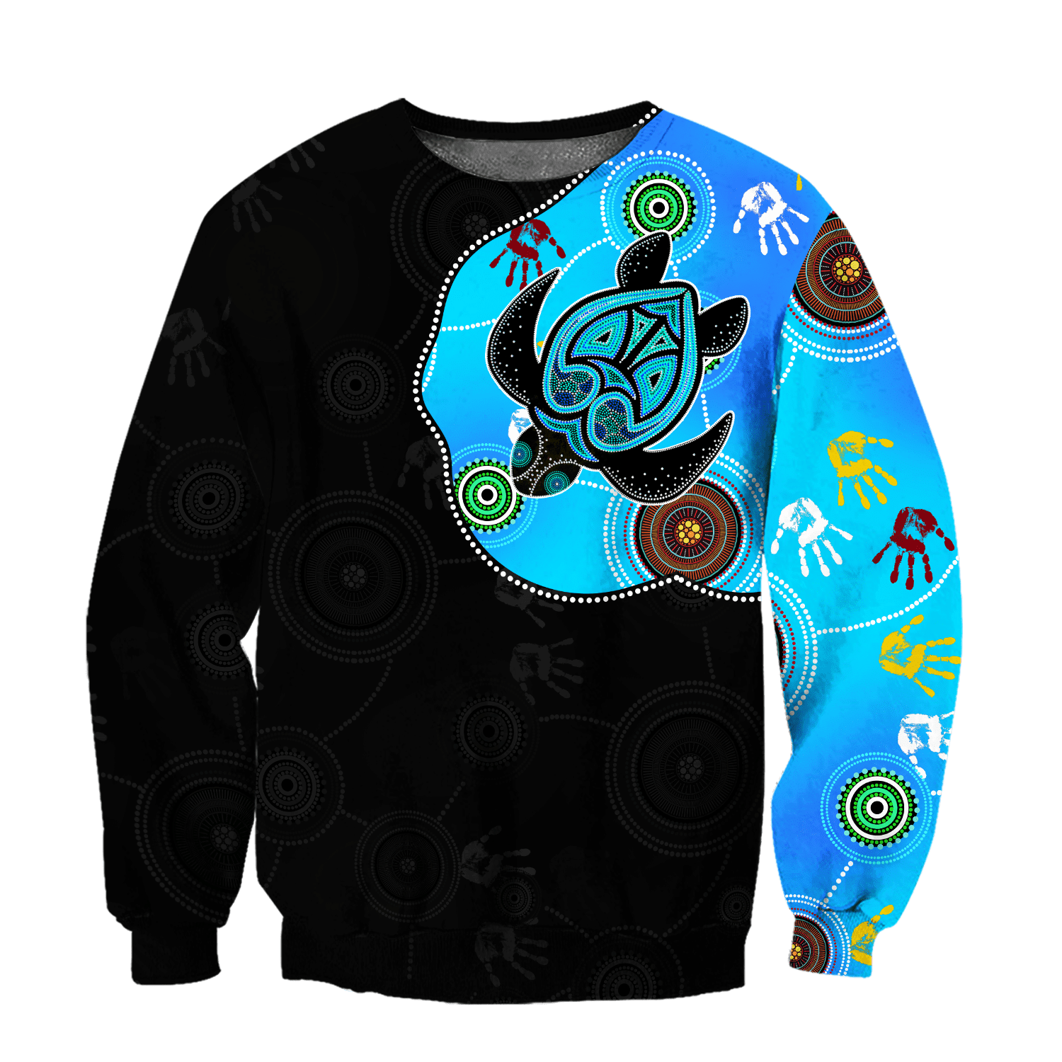 Aboriginal Art Blue Style Turtle Dreaming Paintings shirts