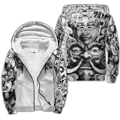 Japanese Samurai Tattoo II D Over Printed Unisex Hoodie ML