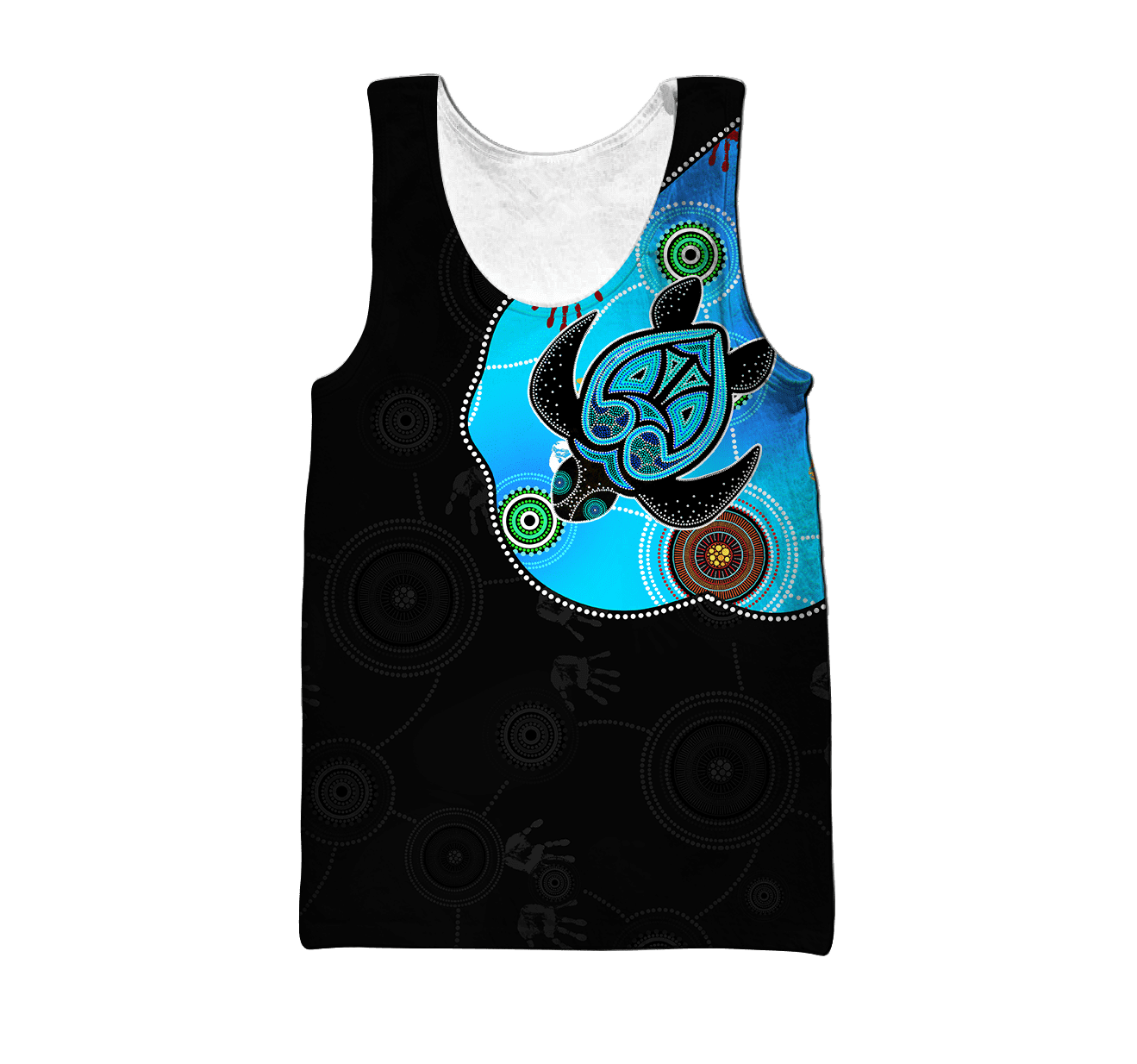 Aboriginal Art Blue Style Turtle Dreaming Paintings shirts