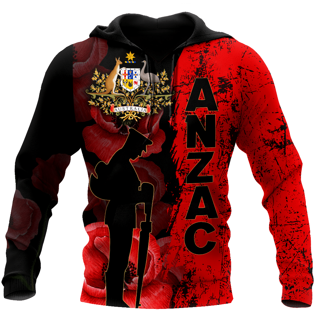 Premium Anzac Day Australian Coat of Arms Printed Unisex Shirts TN