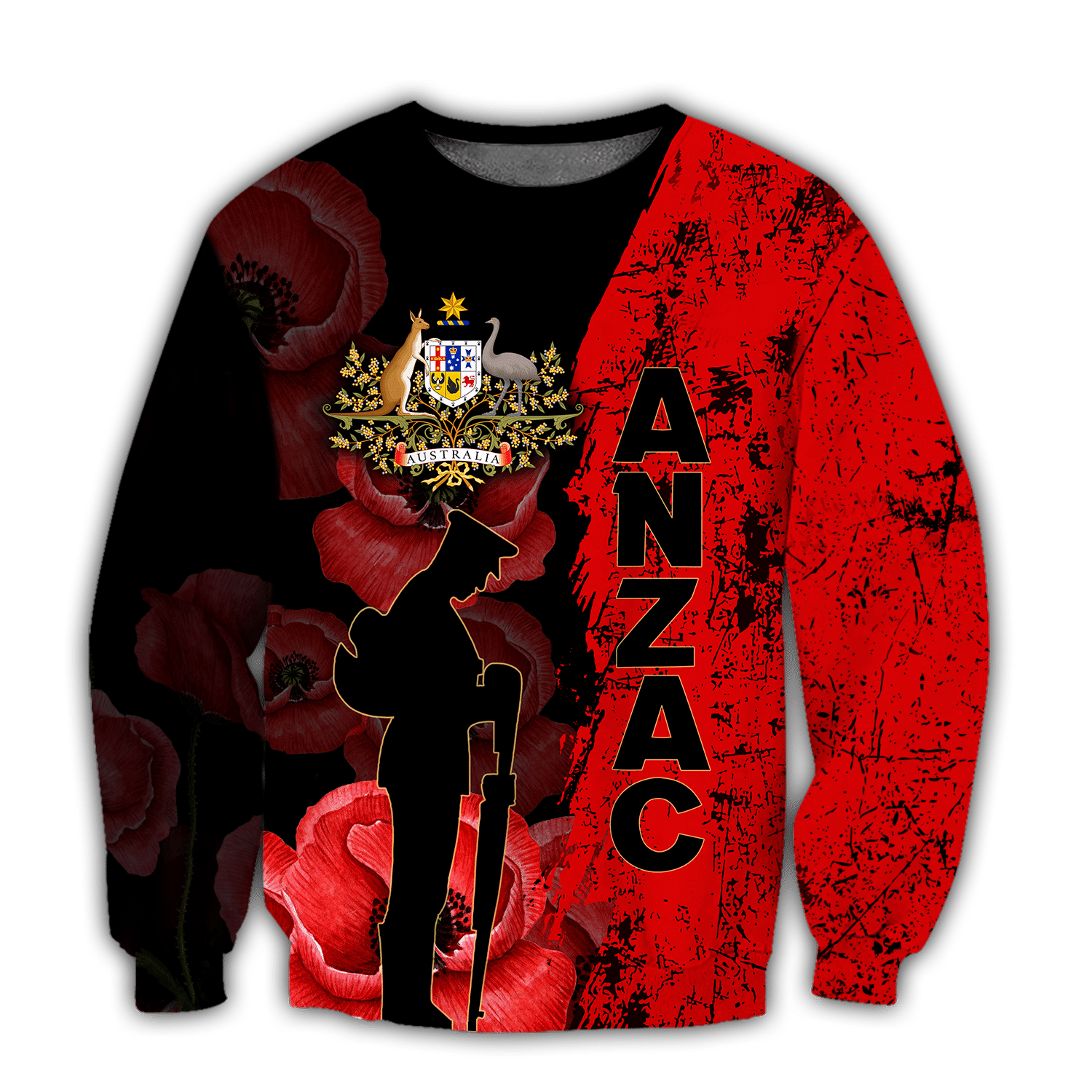 Premium Anzac Day Australian Coat of Arms Printed Unisex Shirts TN