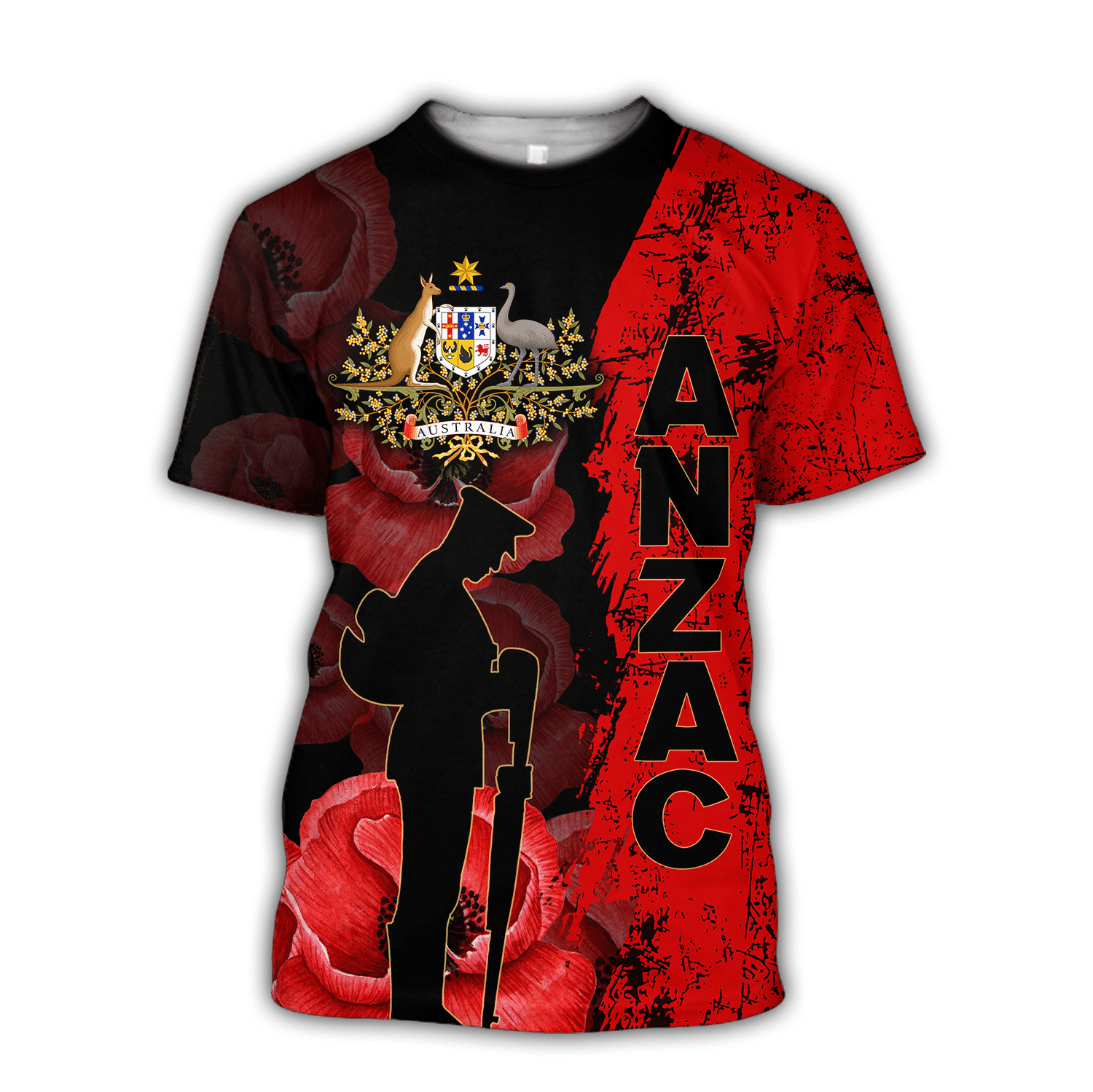 Premium Anzac Day Australian Coat of Arms Printed Unisex Shirts TN