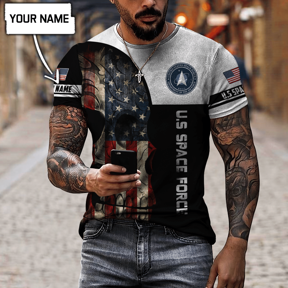 Proud to be United States Space Force Personalized Name - Shirts For Men and Women