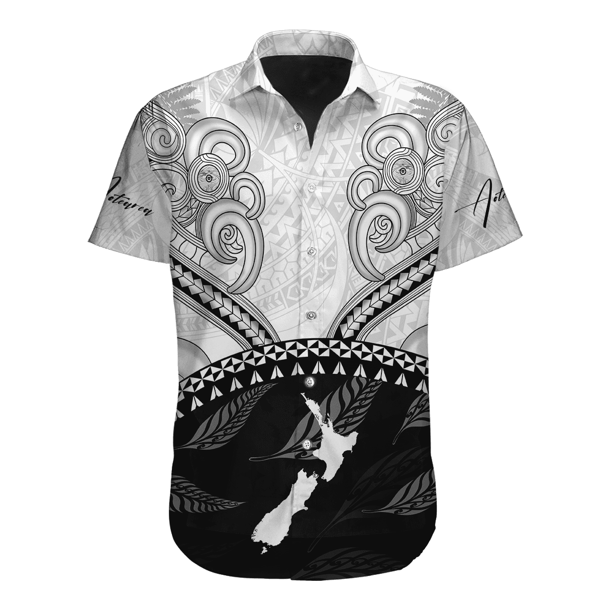 Aotearoa Map Maori Silver Fern New Zealand D Unisex Shirts