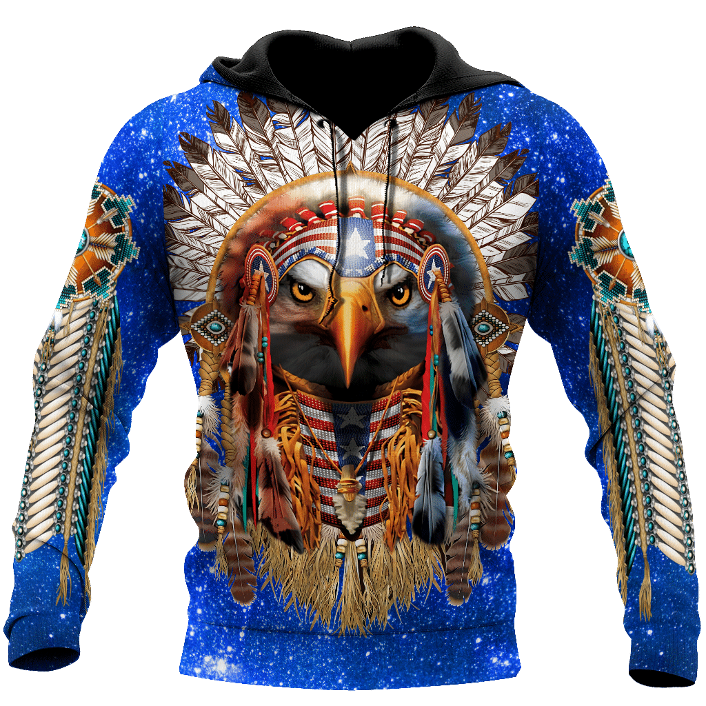 Eagle Native American Blue Galaxy Shirts DA-LAM