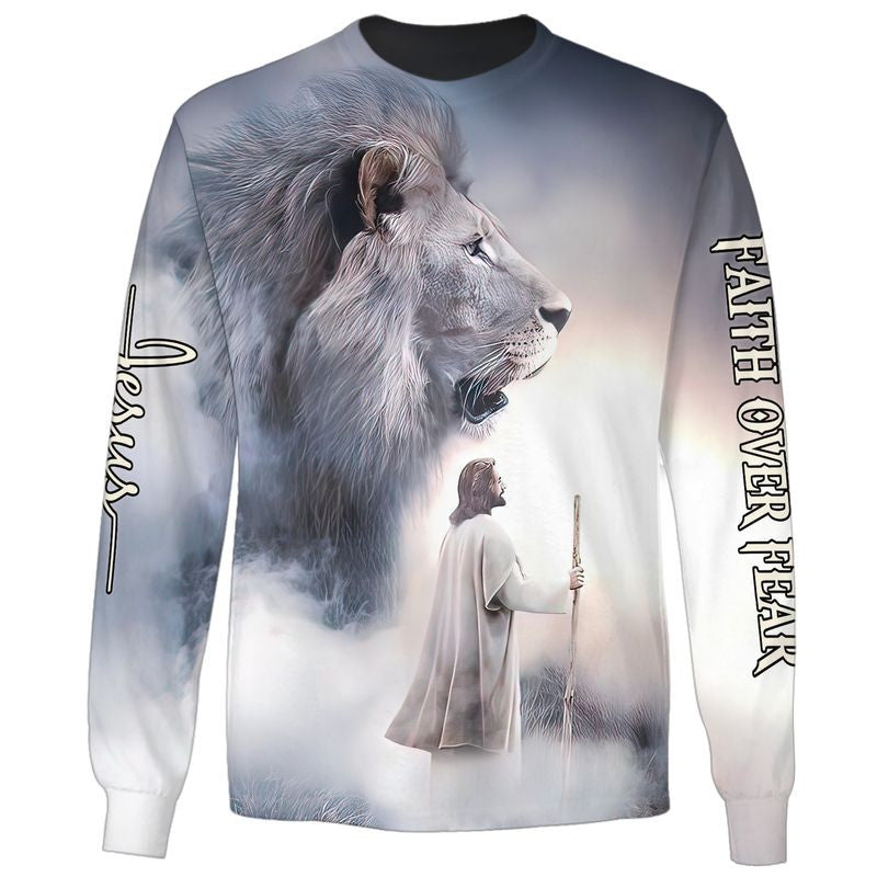 Lion and Jesus Unisex Shirts