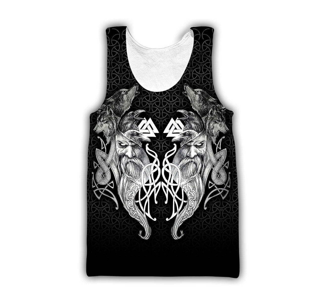 Wolf And Viking Black White 3D All Over Printed Unisex Shirt NTN08092202