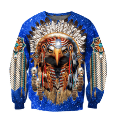 Eagle Native American Blue Galaxy Shirts DA-LAM