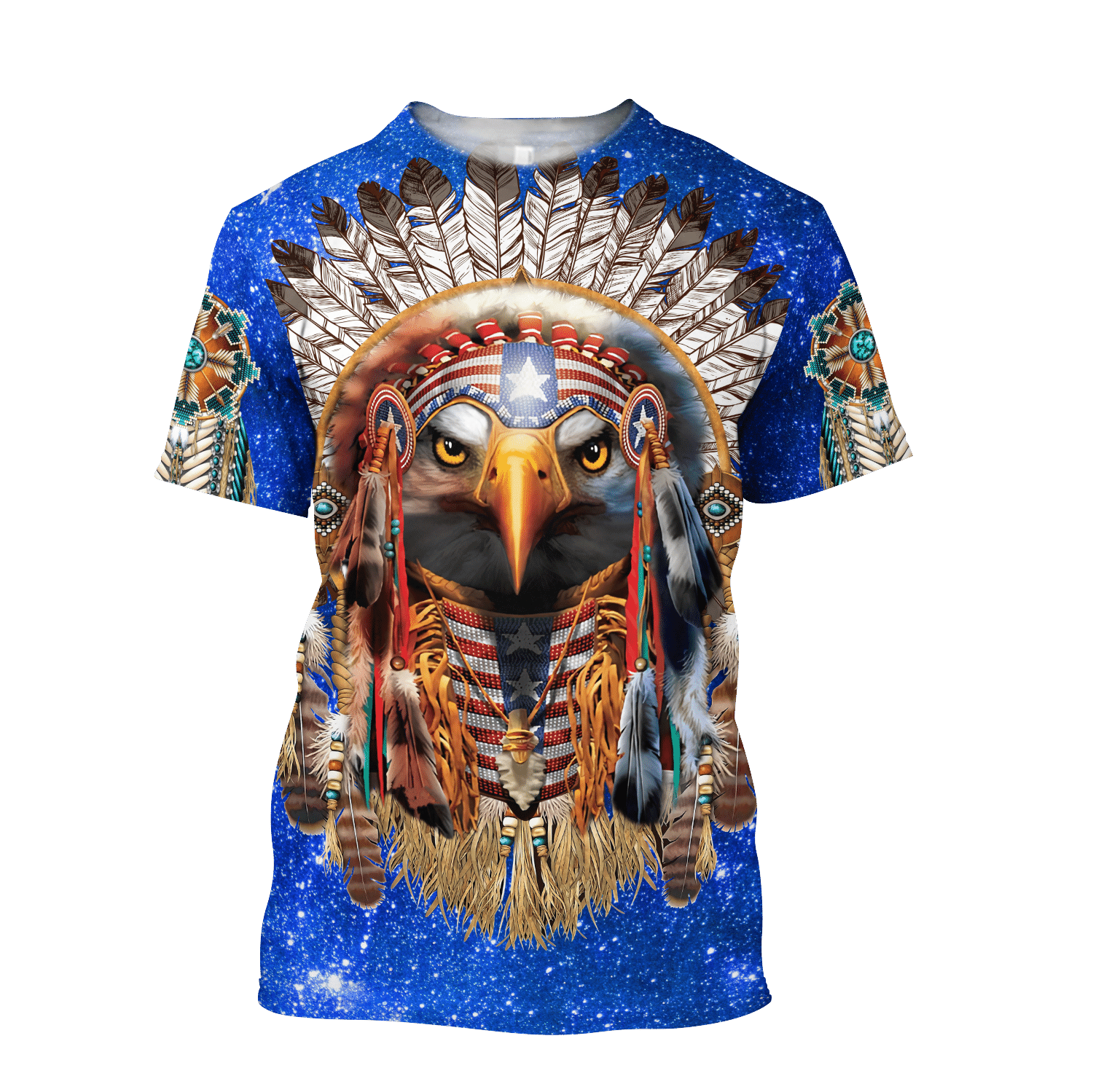 Eagle Native American Blue Galaxy Shirts DA-LAM