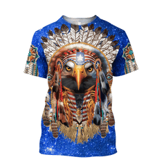 Eagle Native American Blue Galaxy Shirts DA-LAM