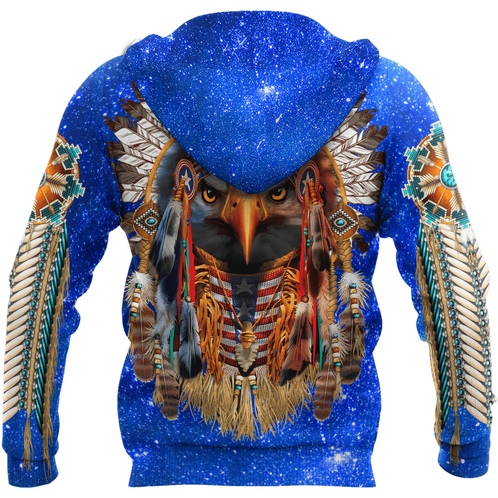 Eagle Native American Blue Galaxy Shirts DA-LAM