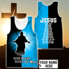 Premium Christian Jesus Personalized Name Printed Unisex Shirts