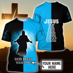 Premium Christian Jesus Personalized Name Printed Unisex Shirts