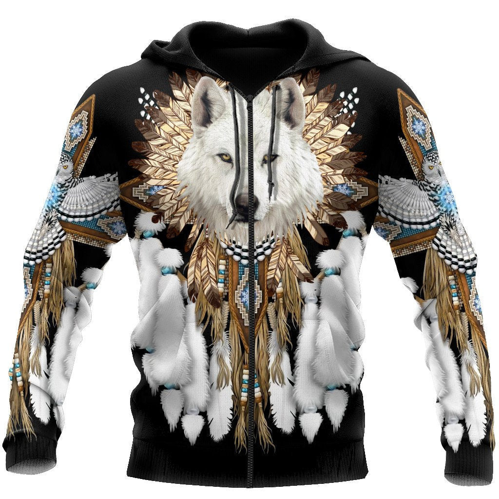 Native Wolf Spirit Unisex Hoodie ML