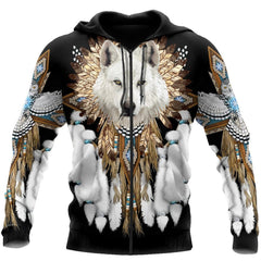 Native Wolf Spirit Unisex Hoodie ML