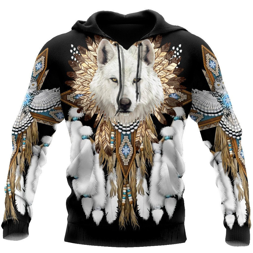 Native Wolf Spirit Unisex Hoodie ML