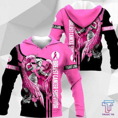 D Breast Cancer Angel Survivor Hoodie T-Shirt Sweatshirt SU