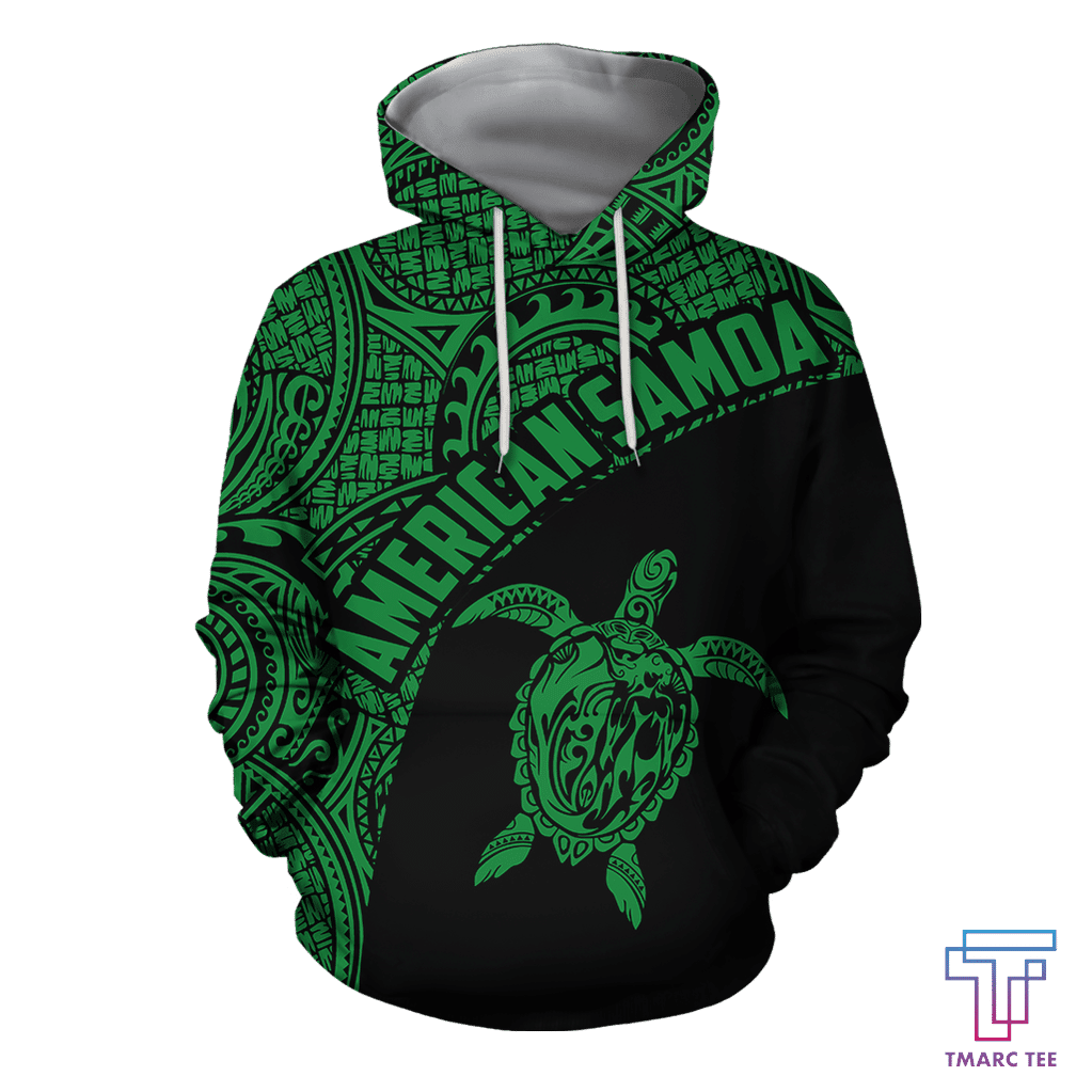 American Samoa Polynesian Hoodie - GREEN PL