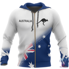 Australia Flag Zip Hoodie Dots Version PL