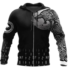 3D All Over Print Viking Wolf Hoodie