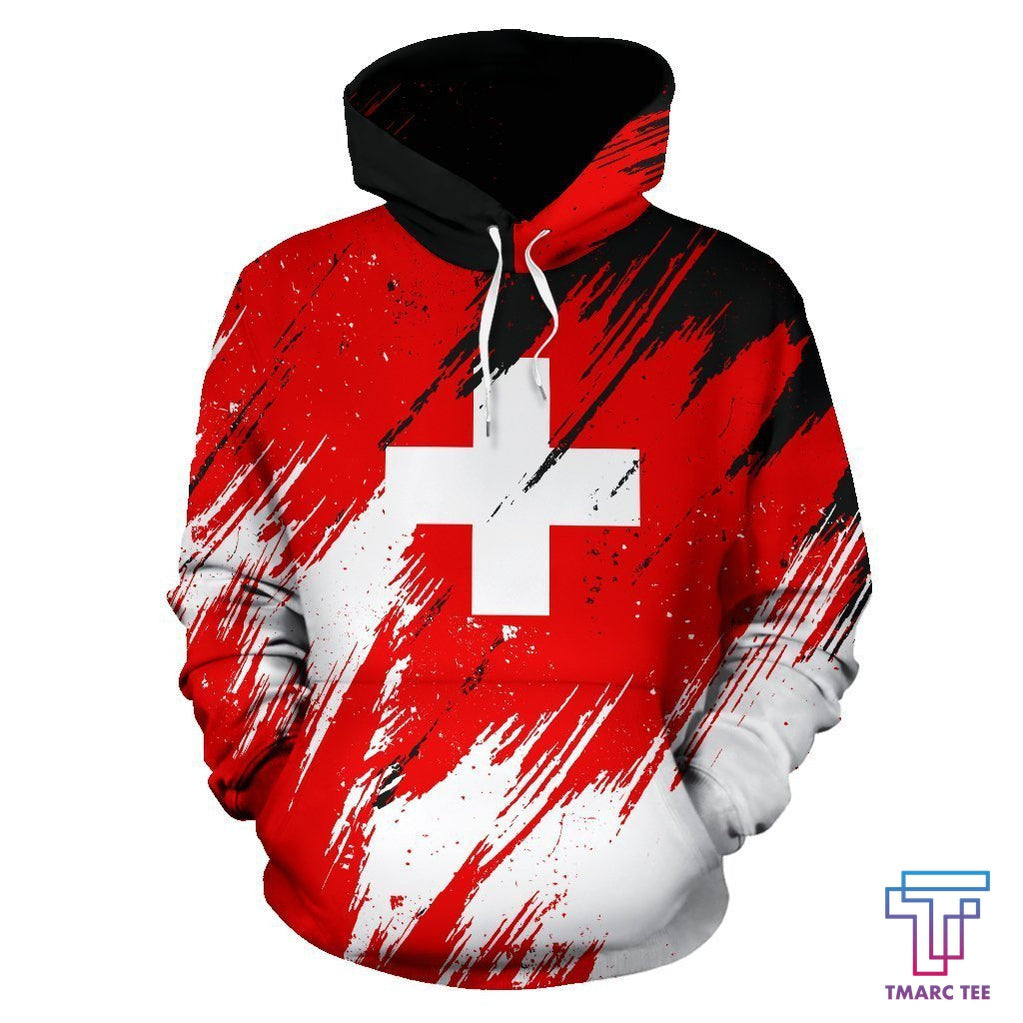 Switzerland Hoodie - Flag Color Painting NNK