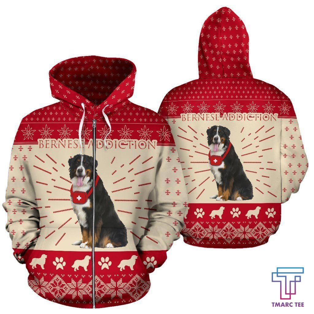 Switzerland Bernese Dog Addiction Hoodie NNK