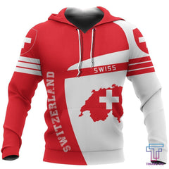 Switzerland Map Sport Hoodie - Premium Style NNK